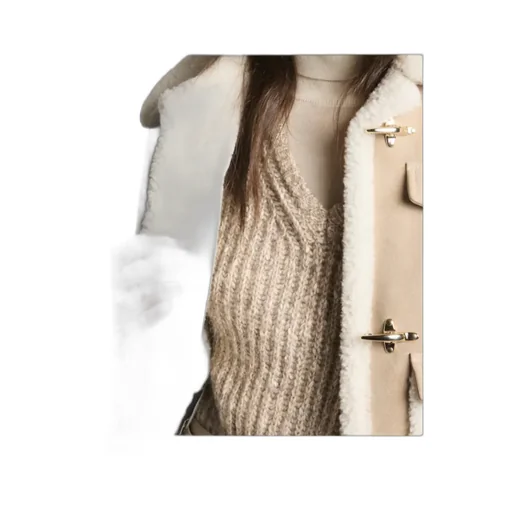 Shearling Trim Cropped Jacket