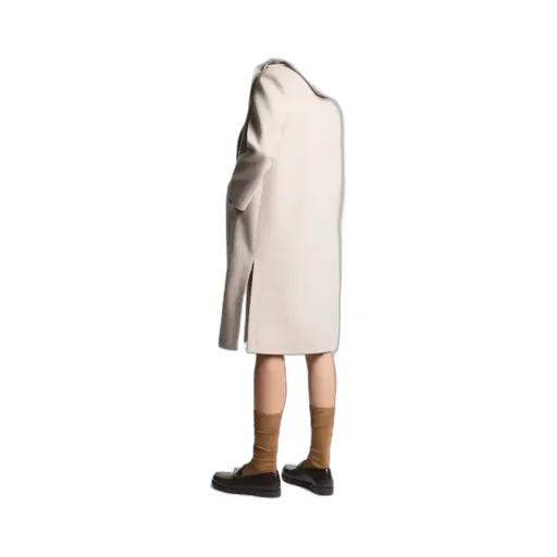 Double Wool Jersey Coat