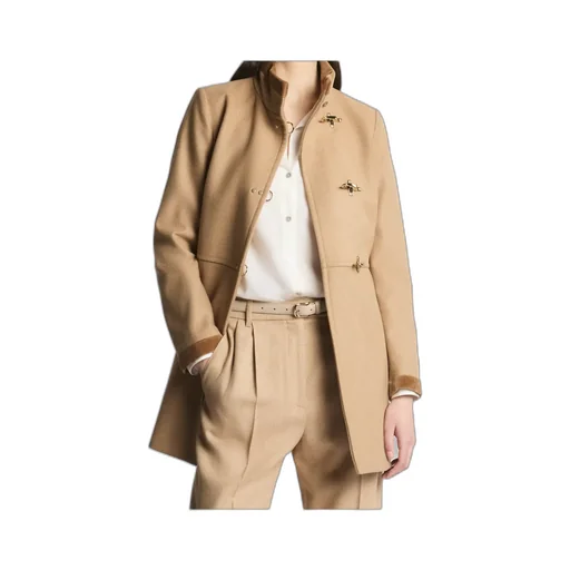 Virginia Velvet-Trimmed Coat