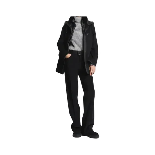 Hooded Wool-Cashmere Pea Coat