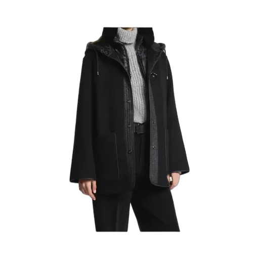 Hooded Wool-Cashmere Pea Coat