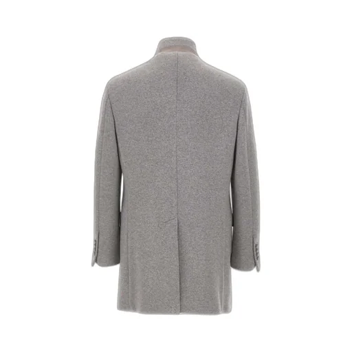 Herringbone Wool-Blend Coat