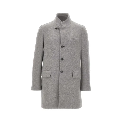 Herringbone Wool-Blend Coat