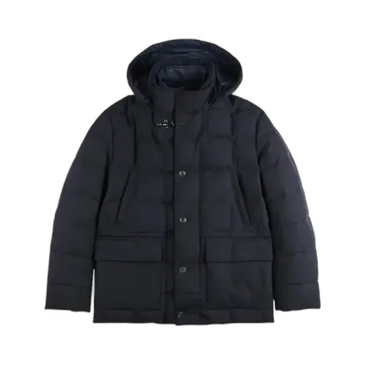 Quilted Hooded Pea Coat