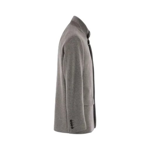 Herringbone Wool-Blend Caban Coat