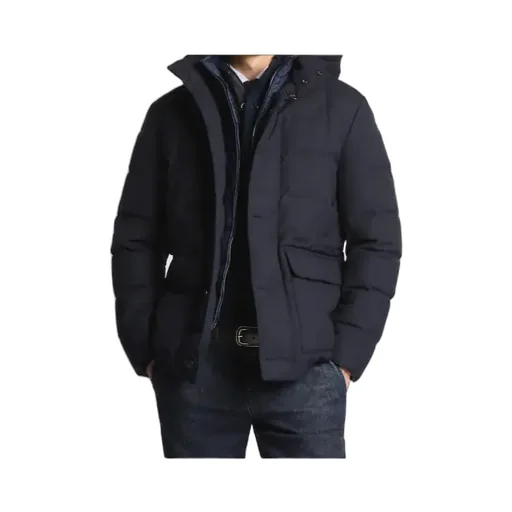 Quilted Hooded Pea Coat