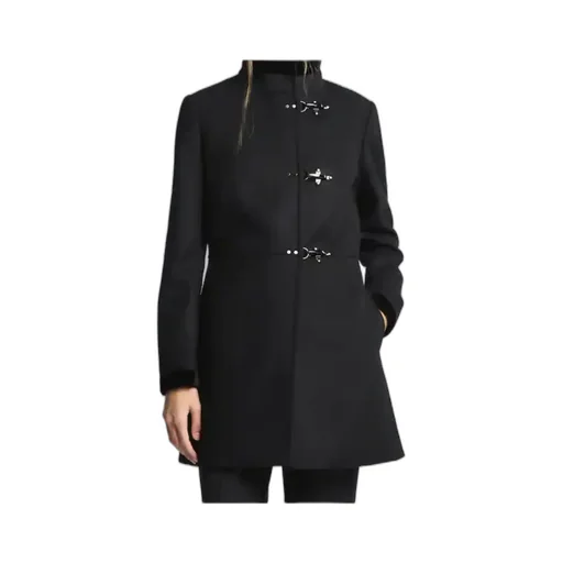 Virginia Velvet-Trimmed Coat