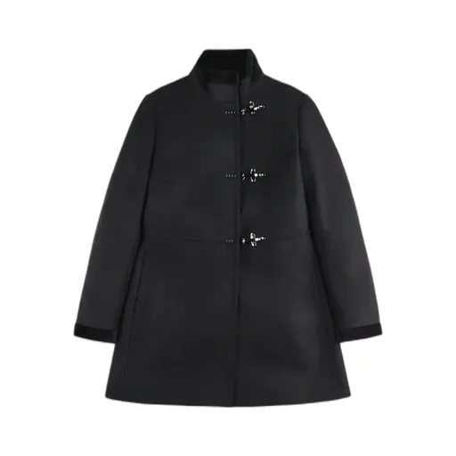 Virginia Velvet-Trimmed Coat