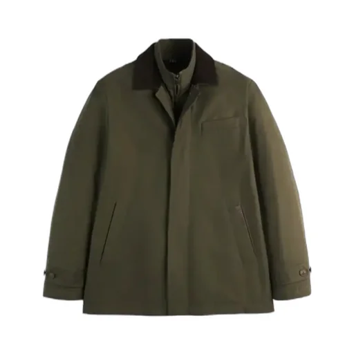Morning Raincoat With Velvet Collar