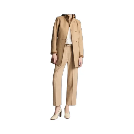 Virginia Velvet-Trimmed Coat