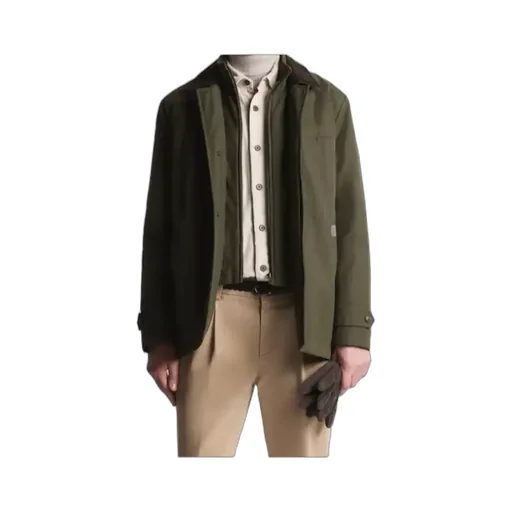 Morning Raincoat With Velvet Collar