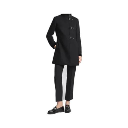 Virginia Velvet-Trimmed Coat