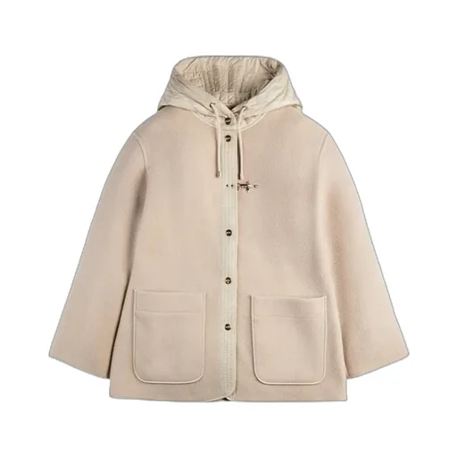 Hooded Wool-Cashmere Pea Coat