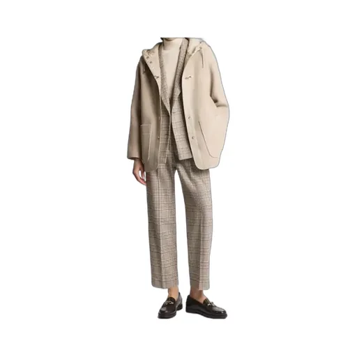 Hooded Wool-Cashmere Pea Coat