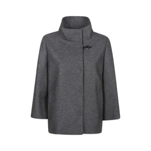 High-Neck Toggle-Fastening Jacket