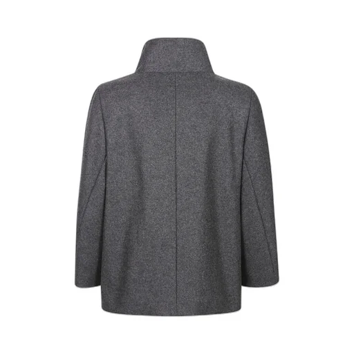 High-Neck Toggle-Fastening Jacket