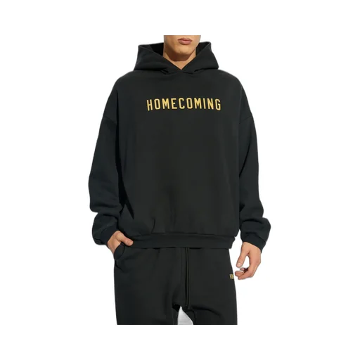 Slogan Printed Long Sleeved Hoodie