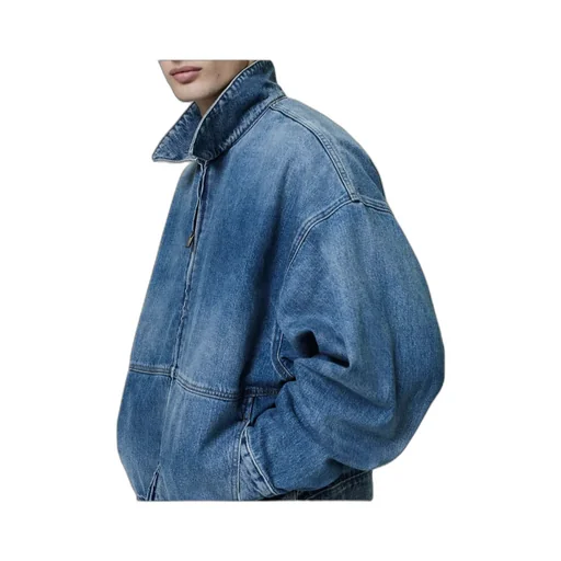 Zip-Front Denim Jacket