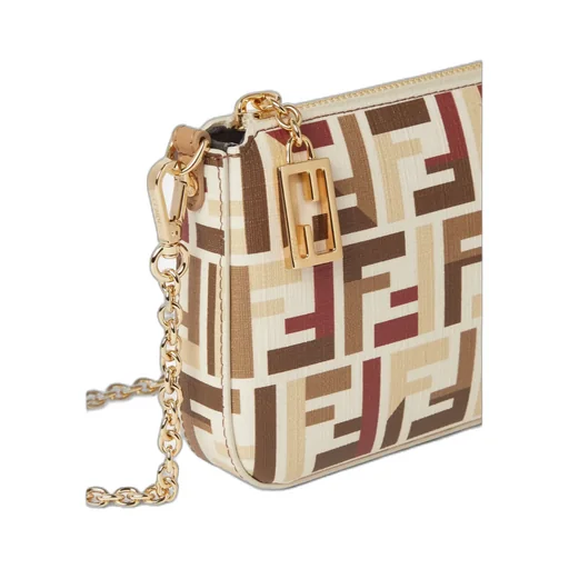 Pouch With Chain In Multicolor Ff Fabric