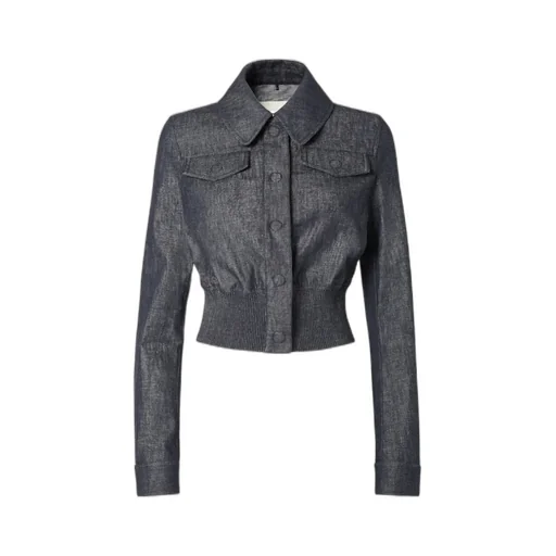 Light Blue Chambray Bomber Jacket