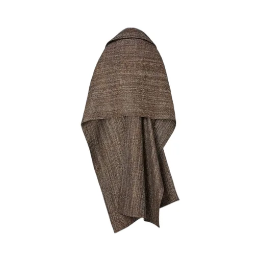 Asymmetric Hem Tweed Short Cloak