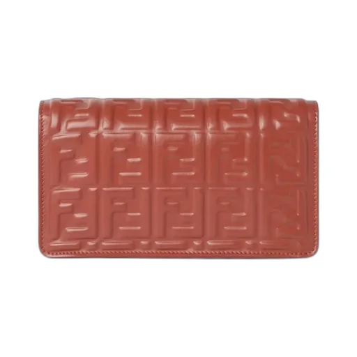 Baguette Ff Embossed Chain-Linked Wallet