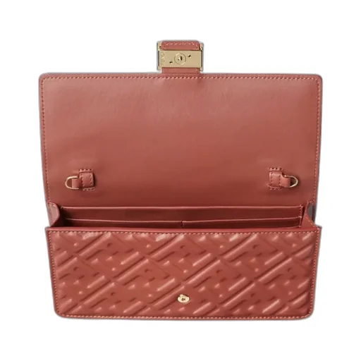 Baguette Ff Embossed Chain-Linked Wallet