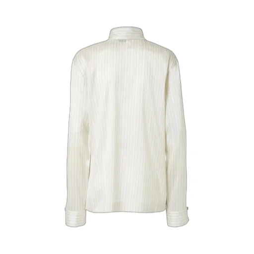 Striped Asymmetric Long-Sleeved Shirt