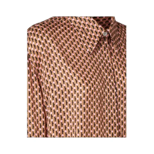 Dots Jacquard Long Sleeved Oversized Shirt