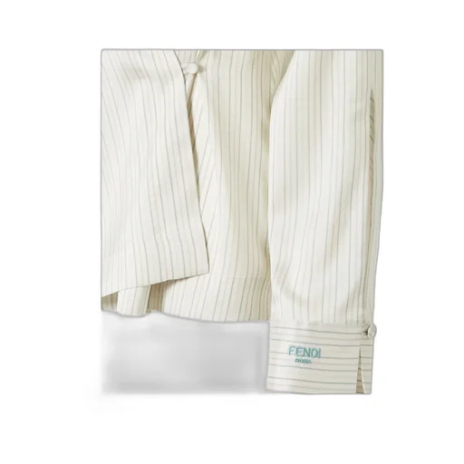 Striped Asymmetric Long-Sleeved Shirt