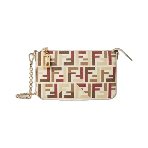 Pouch With Chain In Multicolor Ff Fabric