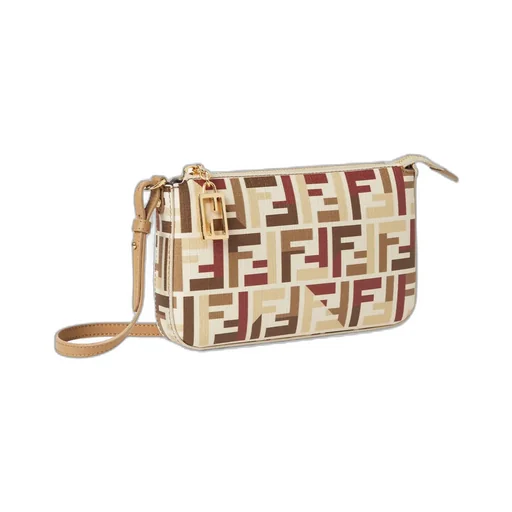 Pouch With Chain In Multicolor Ff Fabric