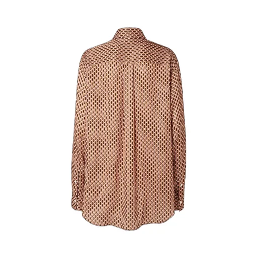 Dots Jacquard Long Sleeved Oversized Shirt