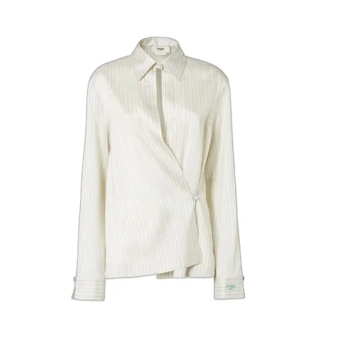 Striped Asymmetric Long-Sleeved Shirt