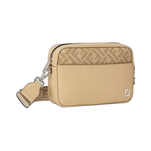 Leather And Ff Canvas Bag