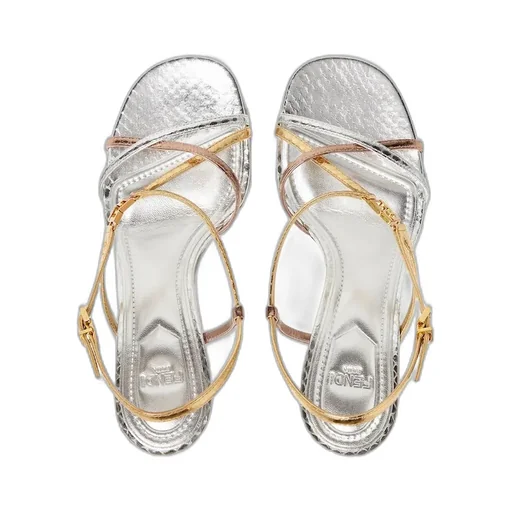 Ffold High-Heeled Strappy Sandals
