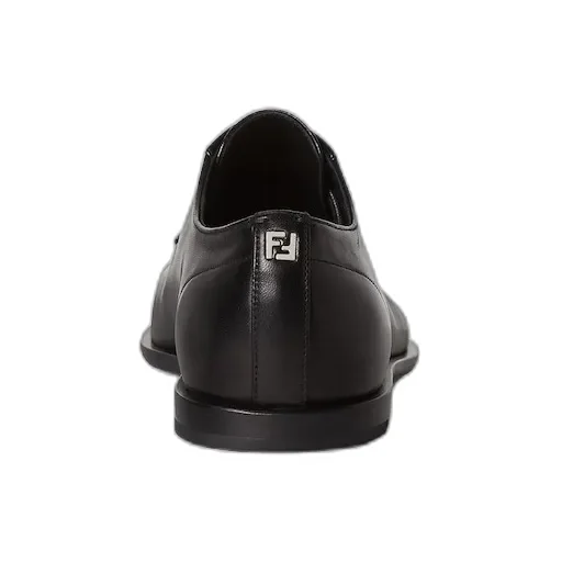 Black Nappa Leather Derby Shoes