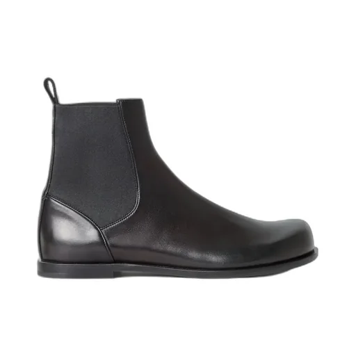 Black Nappa Leather Chelsea Boots