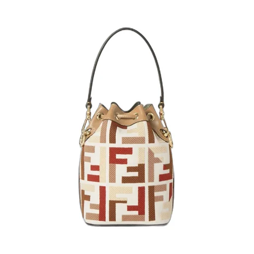 Mini-Bag With Multicolor Ff Embroidery