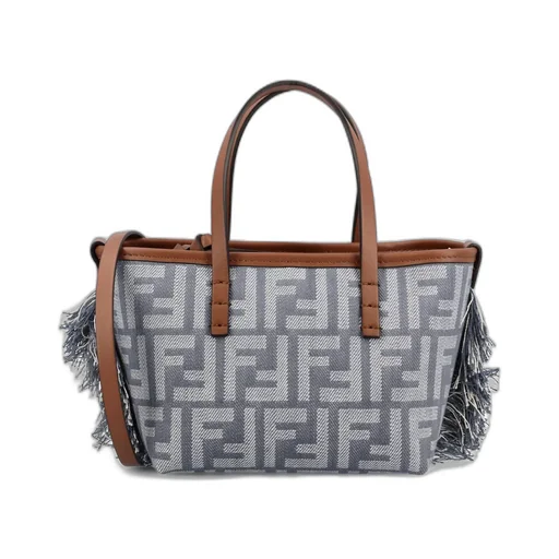 Ff Jacquard Fringed Tote Bag