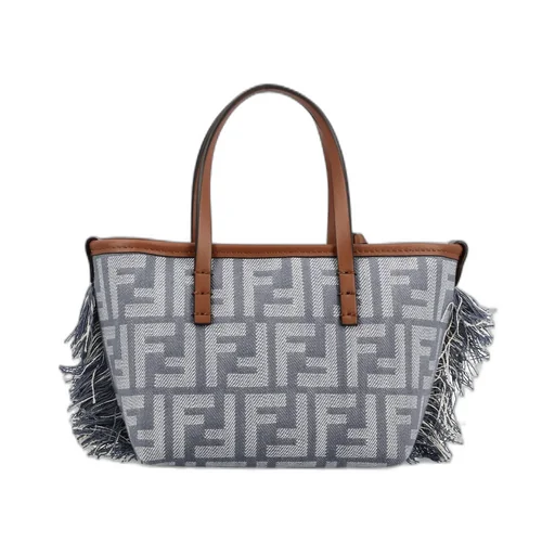 Ff Jacquard Fringed Tote Bag