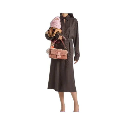 Ff Jacquard Silk Dress