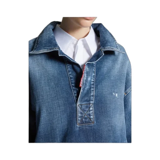 Distressed Denim Top