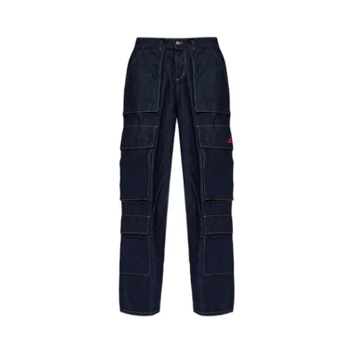 Icon Logo Embroidered Straight-Leg Jeans