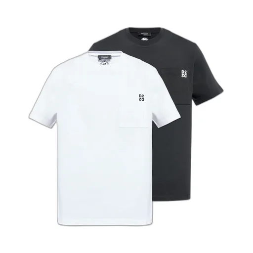 Two Packs Logo Printed Crewneck T-Shirt