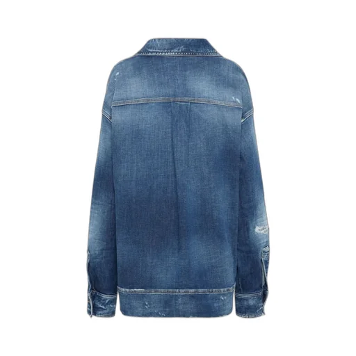 Distressed Denim Top