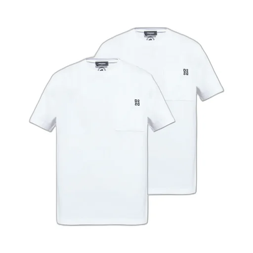Two Packs Logo Printed Crewneck T-Shirt
