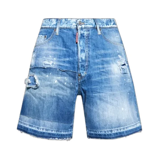Distressed Denim Boxer Shorts