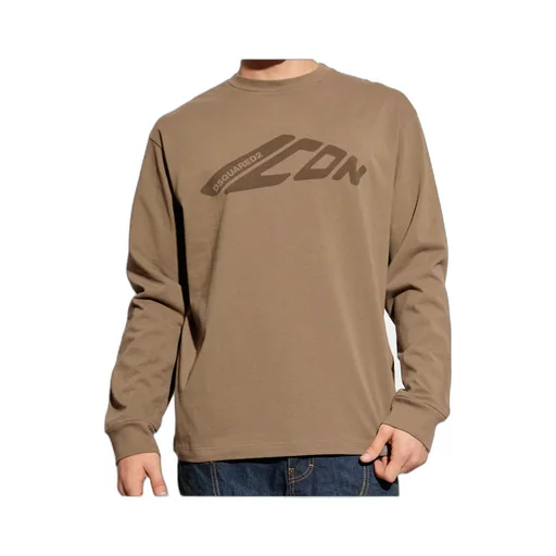 Icon Logo Printed Long-Sleeved T-Shirt