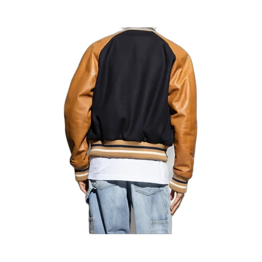 Logo Patch Buttoned Jacket